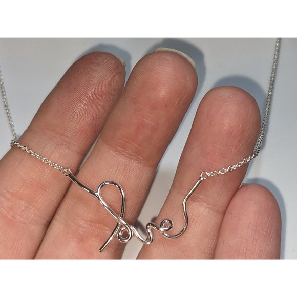 Stella & Dot Silver Love Necklace - Picture 5 of 5